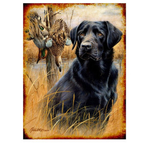 Diamond Painting Zwarte Retriever