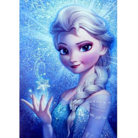 Diamond Painting Portret Elsa - Wintermagie Frozen