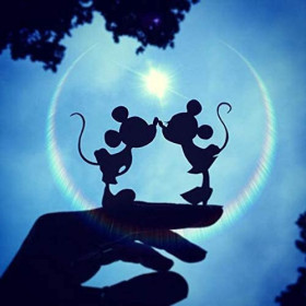 Diamond Painting Mickey en Minnie Moon