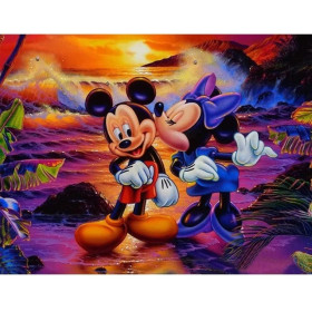 Diamond Painting Mickey en Minnie Sunset - Iconisch Disneyduo