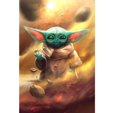 Diamond Painting Baby Yoda - Schattige Star Wars Jedi Master