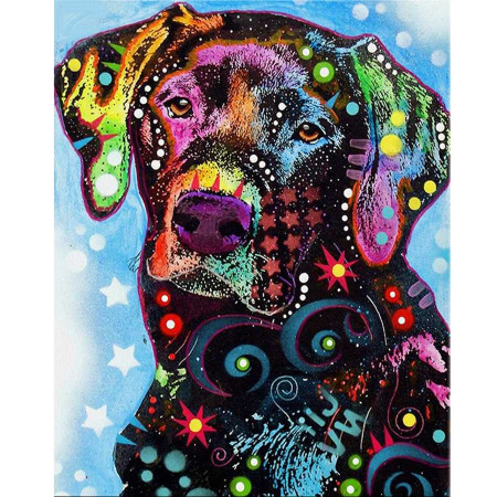 Diamond Painting Labrador 3D Multi-Kleuren