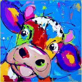 Diamond Painting José kleurrijke koe
