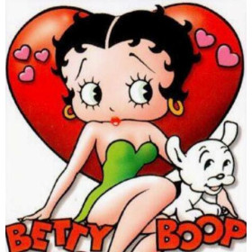 Diamond Painting Betty Boop hart en hond