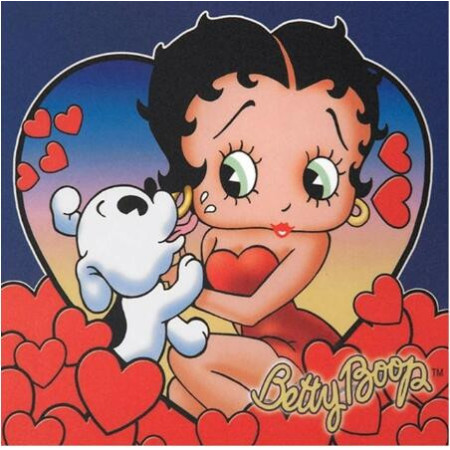 Diamond Painting Betty Boop Multi Heart en haar hond