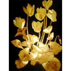 Diamond Painting Zwarte en gele bloemen Maëlys