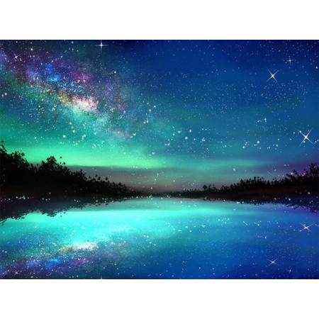 Diamond Painting Aurora Boreale afgrond