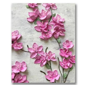 Diamond Painting Roze bloemen en pijp Magda