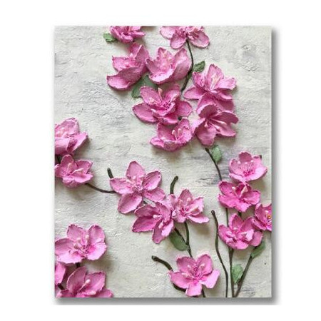 Diamond Painting Roze bloemen en pijp Magda