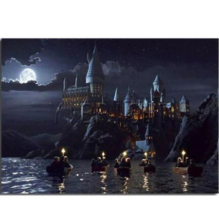 Diamond Painting Hogwarts De nacht - Harry Potter magie