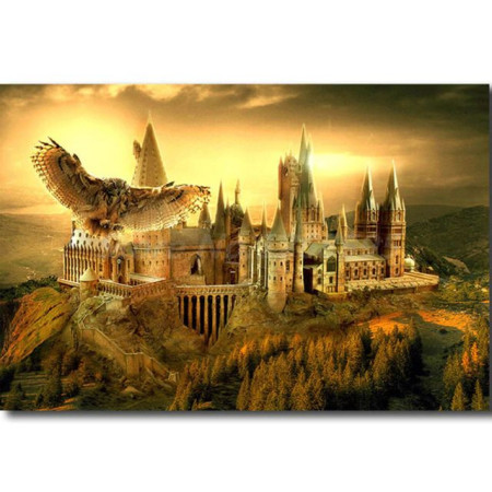 Diamond Painting Zweinstein en de Draak - Diamond Painting Harry Potter