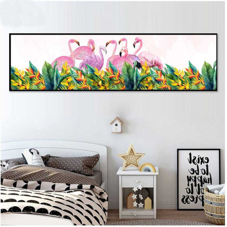 Diamond Painting Flamingo En Bloemen