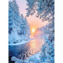 Diamond Painting Winterlandschap Zonsondergang