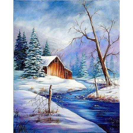 Diamond Painting Wilde winterlandschap