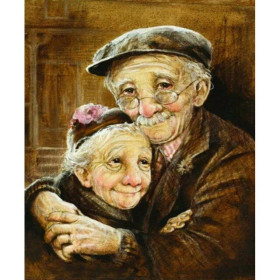 Diamond Painting Gelukkig oudere echtpaar
