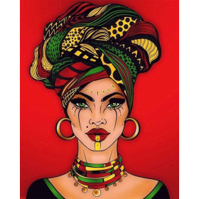Diamond Painting Awa Afrikaanse vrouw