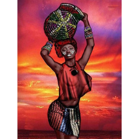 Diamond Painting Afrikaanse vrouw Oumou