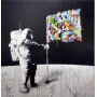 Diamant geborduurd - Astronaut Graffiti