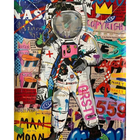 Diamond Painting Astronaut Graffiti