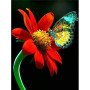 Diamond Painting Bloemen en vlinder Kleur 3D N