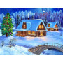 Diamond Painting Huis En Kerstboom