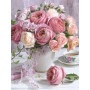 Diamant borduren - mooie roze bloemen