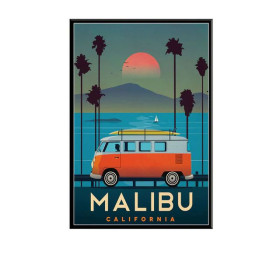 Diamant borduren - Vintage landschap Malibu