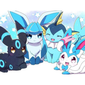 Diamond Painting Pokémon Blue-serie