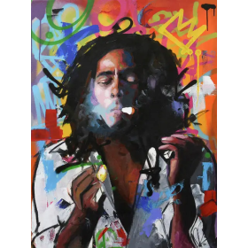 Diamond Painting Bob Marley Portret in rook