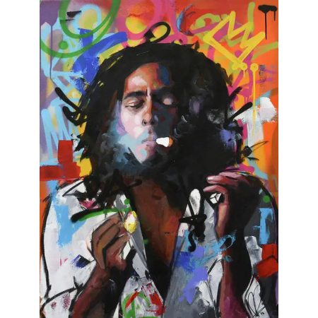 Diamond Painting Bob Marley Portret in rook