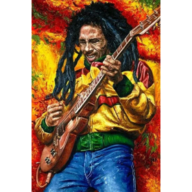 Diamond Painting Bob Marley op gitaar
