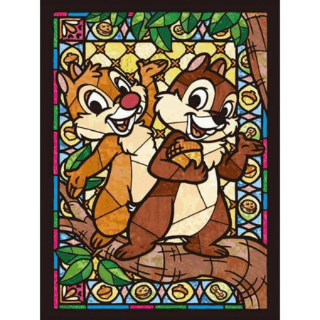 Diamond Painting Tic en Tac Eekhoorns Disney - Glas-in-lood oprechte vriendschap