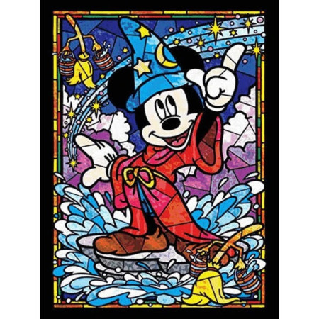 Diamond Painting Mickey Tovenaar Fantasie - Glaskunst Disney Magisch Feeëriek