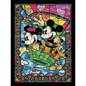 Diamond Painting Mickey & Vrienden Feest - Glas in Lood Disney Vrolijke Viering